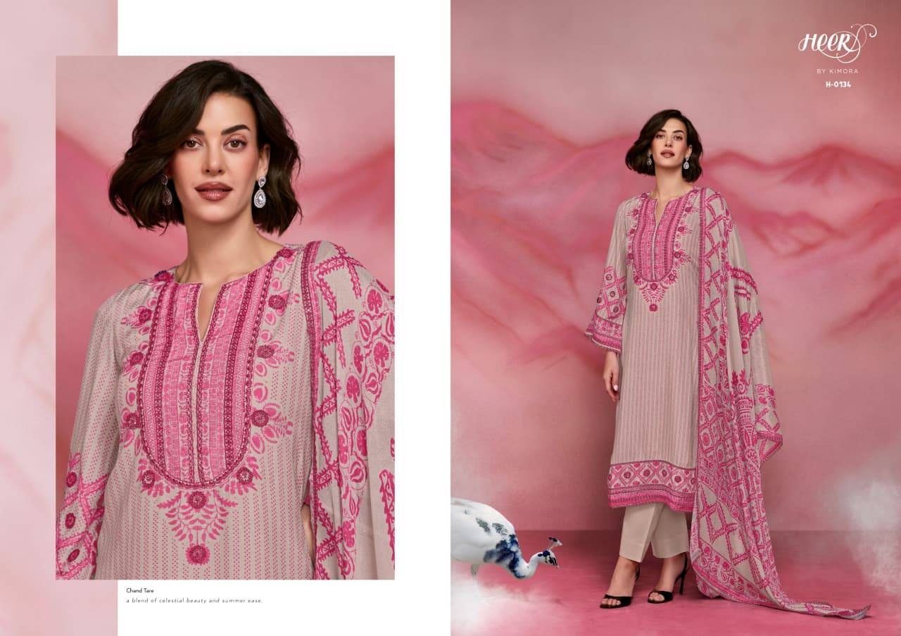 CHAND TARE VOL 2 By Kimora suit 0131 To 0136 Series Stylish Beautiful Colourful Muslin Dresses At Wholesale Price